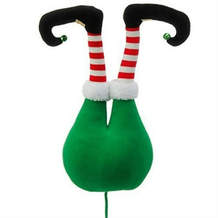Buddy The Elf Ornament Green Plush Elf Butt Pick Accent Christmas Tree Ornament Decor, 20 Inch x 9 inch x 5.5 inch on Bendable Stick by Raz ()