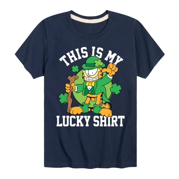 Garfield - This Is My Lucky Shirt - Toddler And Youth Short Sleeve Graphic T-Shirt
