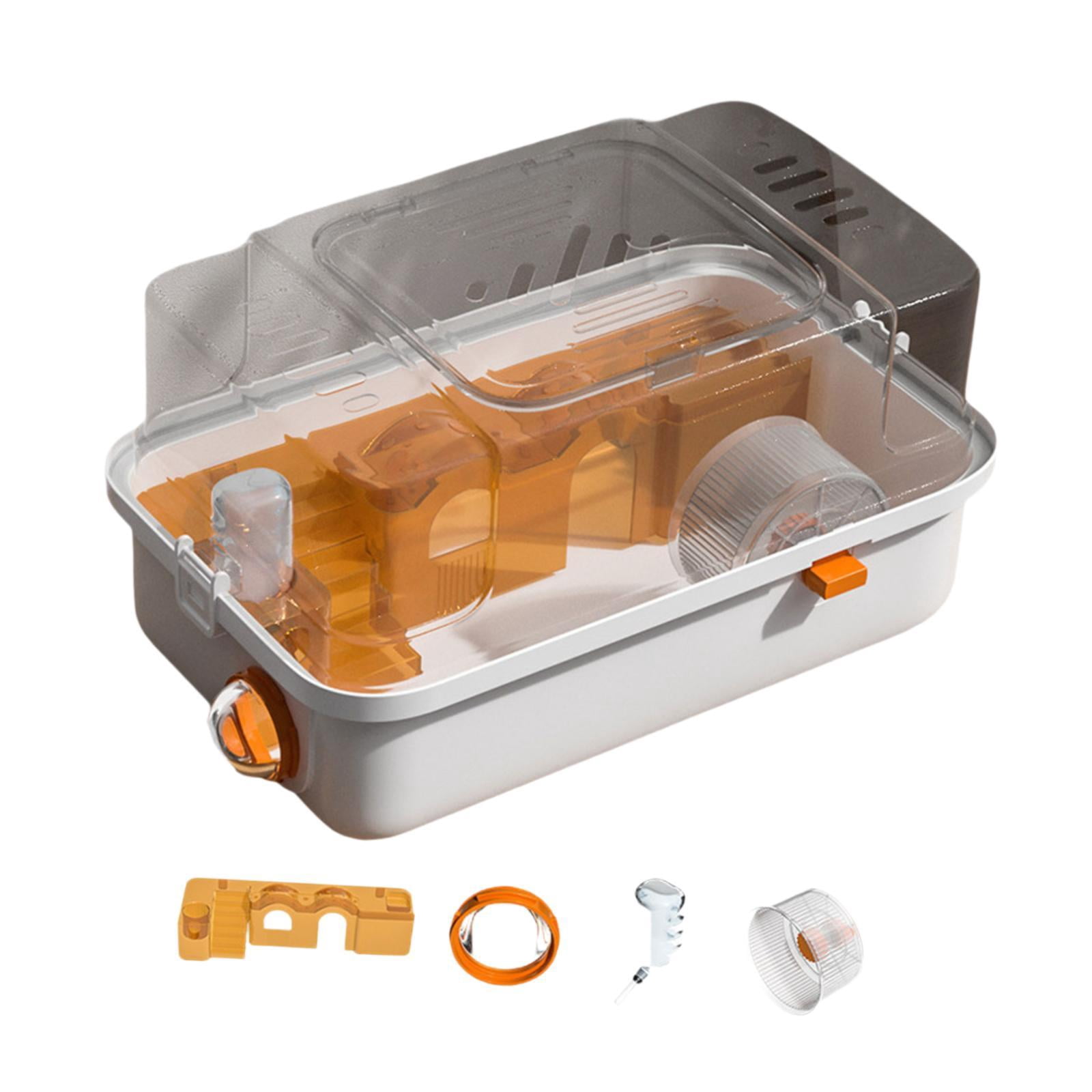 Serenable Hamster Cage 2 Layers of Multi -purpose with Apparent Surface Living Space of Small Animal Cages for Small Animals Mice Rat orange