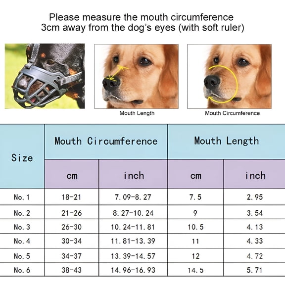 ACDANC Silicone Dog Muzzle Comfortable Breathable Basket Muzzle Stop Biting Barking Chewing for Dogs (Size 2 Black)