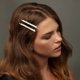 thumbnail image 2 of Ofertas Únicas 1 Par de Horquillas en Fila con Perlas Falsas Clips para el Cabello Tono Dorado Beige, 2 of 5
