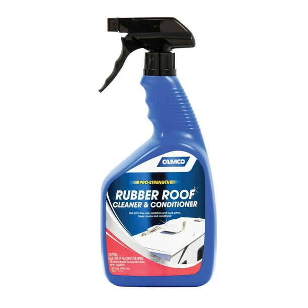 Camco 41063 ProStrength Rubber RV Roof Cleaner and Conditioner, 32 oz