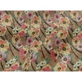thumbnail image 4 of oneOone Viscose Jersey Light Brown Fabric Florals Sewing Fabric By The Yard Printed Diy Clothing Sewing Supplies 60 Inch Wide, 4 of 5