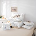 thumbnail image 6 of Homewish Cute Maltese Dog 7-Piece Twin Bedding,Kawaii Paw Print Bedding Comforter Set,White,Colorful Stars Reversible, 6 of 8