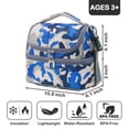 thumbnail image 4 of GYEUKHAM Kids Double Decker Cooler Insulated Lunch Bag Large Tote for Boys, Girls, Men, Women, With Adjustable Strap,Blue Camo, 4 of 7