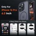 thumbnail image 2 of XIHAMA 3 in 1 Magnetic for iPhone 16 Pro Case, Upgraded Full Camera Protection, Compatible with Magsafe, 16FT Drop Protection, Translucent Matte Back Bumper Phone Cover 6.3-Inch, 2 of 6