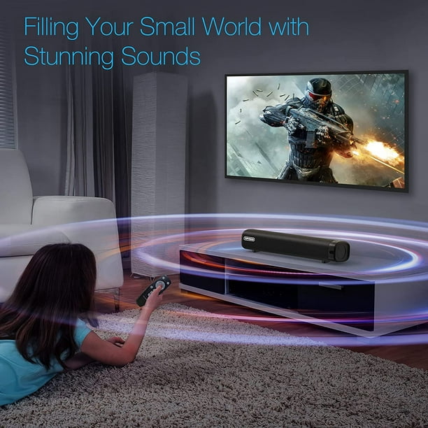 TOPVISION Sound Bar for TV, Soundbar with Subwoofer, Wired & Wireless Bluetooth 5.0 3D Surround Speakers, Optical/AUX/RCA/USB Connection, Wall Mountable, Remote Control - Walmart.com Topvision Sound Bar For Tv, Soundbar With Subwoofer, Wired & Wireless Bluetooth 5.0 3D Surround Speakers, Optical/Aux/Rca/Usb Connection, Wall Mountable, Remote Control - Walmart.Com
