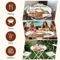 thumbnail image 6 of Thanksgiving Round Tablecloth 45-54 Inch Round Fitted Table Cloth with Elastic Edge, White Pumpkins Watercolor Retro Fall Waterproof Table Cover Protector for Outdoor Picnic Party Dining, 6 of 6