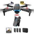 thumbnail image 3 of Cuadricóptero Rc Avión con carga USB FPV Drones para niños y niñas (negro 3 batería 2 cámara), 3 of 9