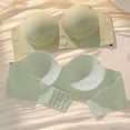 thumbnail image 3 of Amidoa Seamless Womens Bras No Wire Demi-Cup Green Push-up Solid Bra Brasieres for Womens S, 3 of 4