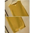 thumbnail image 4 of Minnieouse Chaleco de punto para mujer, suéter con cuello de , sin mangas, para festivales de trabajo, primavera y otoño, informal, holgado, Prendas para la parte del cuerpo, 4 of 6
