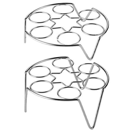 

2Pcs Household Egg Steamer Steam Rack Stainless Steel Egg Racks Kitchen Steamer Racks