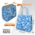 thumbnail image 3 of Blue Dog Paw Footprint Insulated Lunch Bag for Women & Adults,Large Portable Soft Cooler Lunch Bag,Thermal Food Storage Tote with Pearl Cotton,8.66L,8.75x5.75x9.5 Inch, 3 of 6