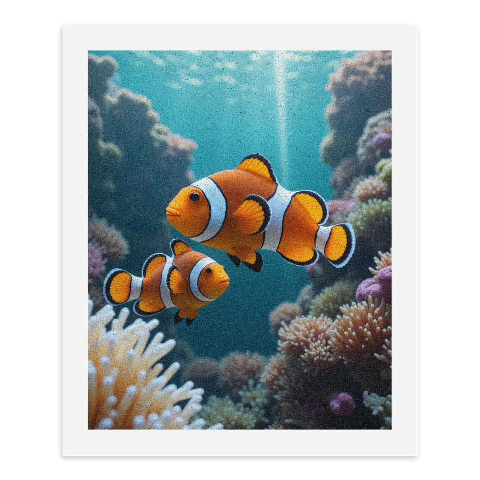 Paint by Numbers Kit for Adults, Tropical Clownfish Coral Reef Scene Paint by Numbers, Easy Paint by Numbers Kit for Adults Beginner, DIY Adult Paint by Number Kits on Canvas, Home Decor