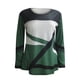 thumbnail image 4 of Pntutb - Blusa de manga larga para mujer, estilo casual, cuello redondo, costuras, color de contraste Pntutb Pntutb-6227, 4 of 6