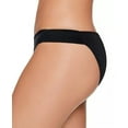 thumbnail image 2 of Salt + Cove Junior's Solid Side-Tab Hipster Bikini Bottoms Swimsuit Black Size Medium, 2 of 3