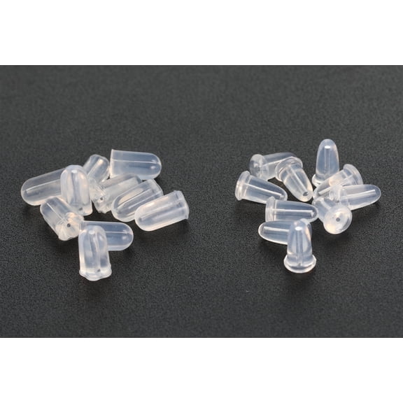 Silicone Earring Backs, 20 Pcs Hypoallergenic Anti-Puncture Clear Replacement Backings