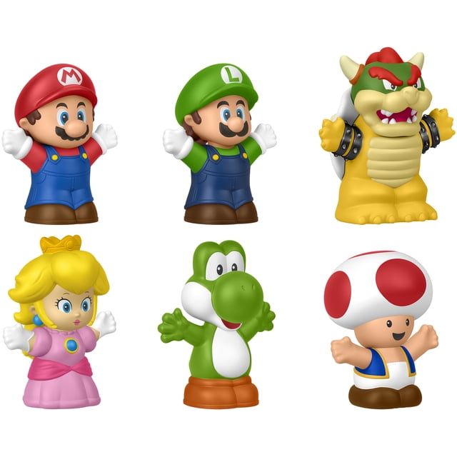 Fisher-Price-Coffret de 6 Figurines Mario Little People