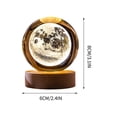 thumbnail image 3 of Calming Stellar Spheres The Saturn And The Solar System Crystal Night Light 2.35 Inch Happy Lamps Changing For Bedroom Living Room Decor, 3 of 5