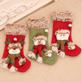 thumbnail image 4 of Kearding Medias de Navidad titulares encantadores dibujos animados muñeco de nieve Santa regalos bolsa bolsa de dulces sala de estar vacaciones pared Kits de decoración para fiestas Papa Noel Kearding HA069615-01, 4 of 6