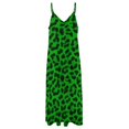 thumbnail image 6 of Lime Leopard Print Sleeveless Suspender Dress Summer Fashion Casual Long Dress, 6 of 9