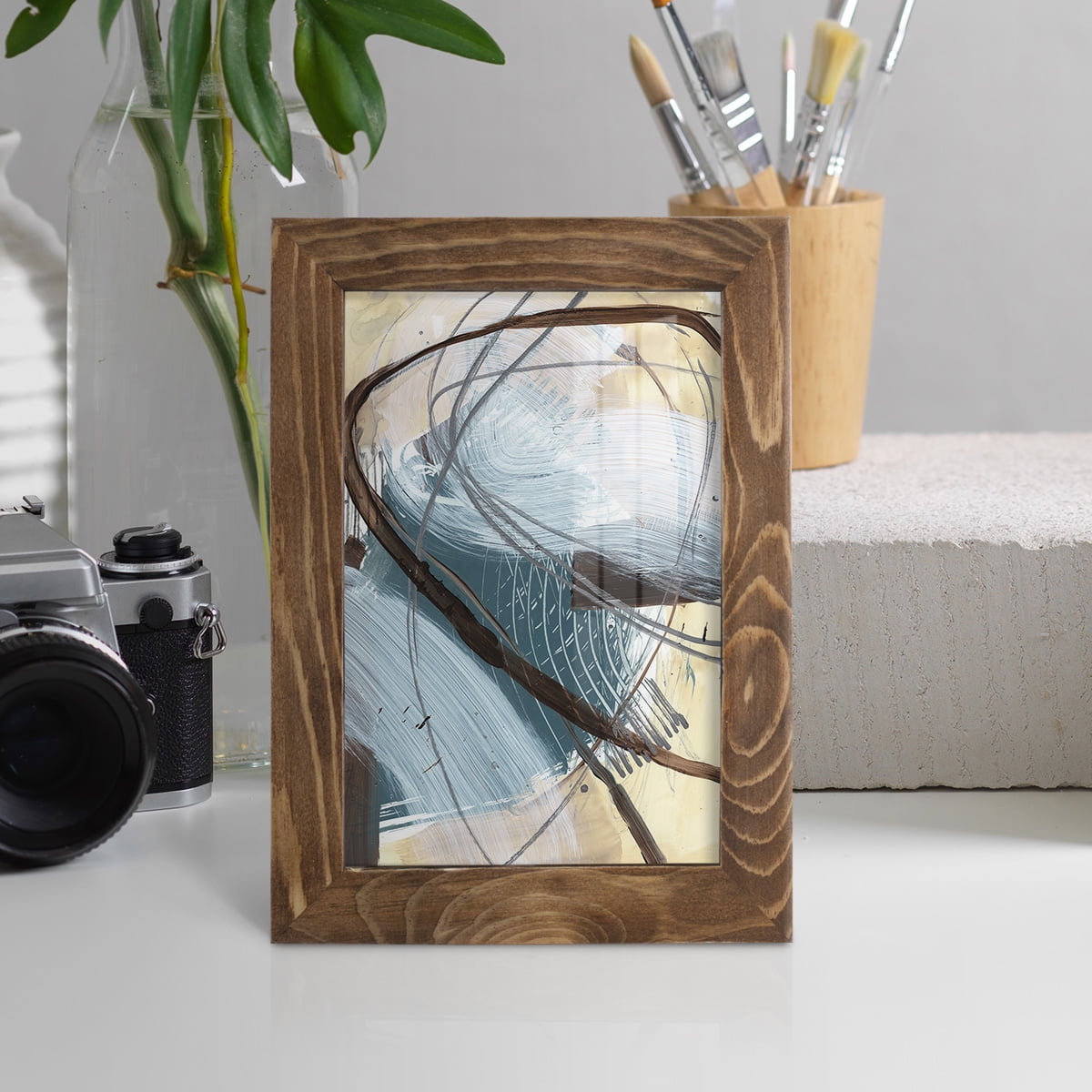 Winding Around II - Framed Print w/glass - Walnut