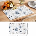 thumbnail image 6 of Spring Floral Placemats Set of 8, Watercolor Grey Blue Flower Leaves Non-Slip Place Mats Washable Table Mats for Kitchen Dining Table Decorations Indoor/Outdoor, 6 of 9