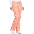 thumbnail image 4 of Dickies Essence Medical Scrubs Pant for Women Mid Rise Straight Leg Drawstring DK106P, XL Petite, Orange Zest, 4 of 7
