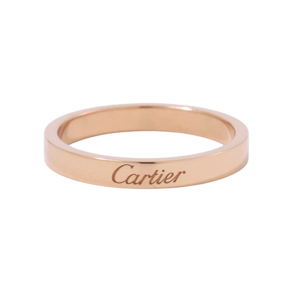Pre-Owned Cartier C de Wedding Ring, 18K Pink Gold, Ring Size 59, B4087200 (Good)