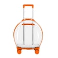 thumbnail image 1 of Maletín portátil con ruedas, maletín para mascotas Cat Bubbles, bolso impermeable, naranja, 1 of 9