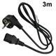 thumbnail image 2 of Cable de alimentación Cable de alimentación Cable de enchufe europeo Cable IEC de 3 pines para PC, monitor, impresora, PS3 / PS4 Pro, escáner, TV Xemadio 2035453-3, 2 of 8