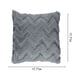 thumbnail image 3 of Funda decorativa de cojín gris marrón de 18x18 pulgadas - Terciopelo peludo suave con patrón de bordado para sofá cama, 3 of 7