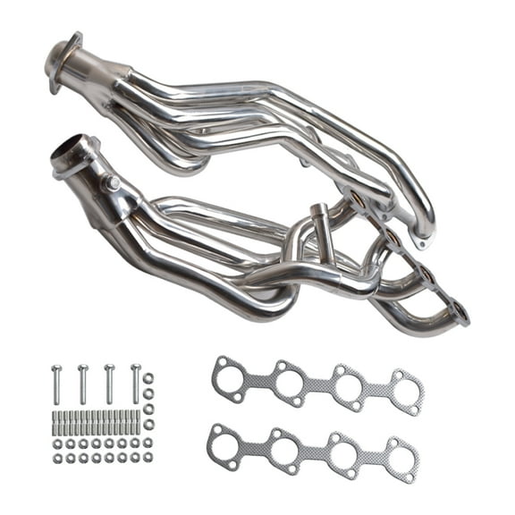 Panlongic 1Pair Exhaust Manifold Headers For 96-04 Ford Mustang Gt 4.6L V8 Stainless Steel