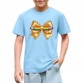 thumbnail image 5 of Juslio Girls Bow Shirts Short Sleeved Tops Comfortable, Breathable Crew Neck Casual T Shirts Sizes 2-18, 5 of 9