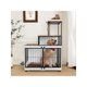 thumbnail image 1 of 2 - in - 1 multifunctional dog crate: de madera y metal pet muebles con cat perch, 2 food bowl almacenamiento estantes para dogs y cats to climb, play, y sleep, 1 of 8