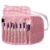 Make-Up Brush Set with Pink Travel Pouch, Comes with 8 Application Brushes