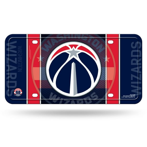 Washington Basketball Wizards Standard 12x6 Metal License Plate Auto Tag