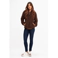 thumbnail image 3 of DEVOPS Women's Pullover Fuzzy Fleece Sweatshirt Oversized Hoodie with Pockets (Large, Brown), 3 of 6