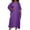 Purple, variant on Plus Size Kaftan Dress for Women Round Neck Batwing Sleeve Loose Maxi Dress With Sequins Beads Yellow