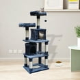 thumbnail image 5 of Qpets CT-203 Qpets 62'' Cat Tree, Super Sturdy Cat Tower with Scratching Posts, Big Cat Condo, Play House for Medium Cat or Big Cat, 5 of 5