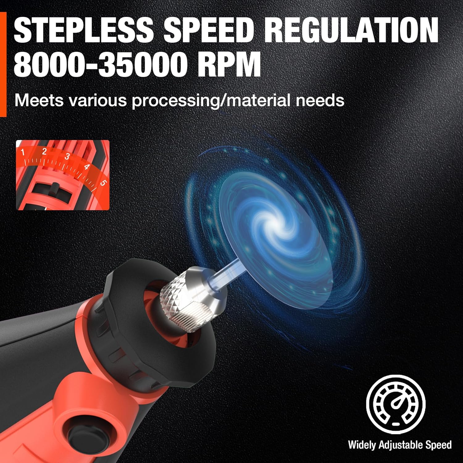 ValueMax 1.2A Power Rotary Tool 35000 RPM 5-Speed Kit photo 2