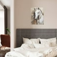 thumbnail image 4 of WFSposter White Horse Picture Wall Art - Large Animal Canvas Painting - Horse Portrait for Office, Bedroom, 4 of 5