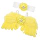 thumbnail image 5 of Diadema de de flor de plum ángel para sesión de fotografía, diadema fotografía de recién nacidos, disfraz de utilería para fotografía Amarillo Yotijar Alas de moda, 5 of 5