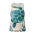 thumbnail image 4 of Haiem Watercolor Sea Turtle Men Workout Tank Top Gym Bodybuilding Sleeveless Muscle T Shirts Athletic Tank Breathable Workout Shirt-4X-Large, 4 of 9