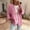 Pink women cardigan button down a1, variant on BRELIL Women's 3/4 Sleeve Button Down Cardigan Open Front Casual Shacket Fall Outfit Loose Knit Top for Women Autumn Vacation, Green 2XL