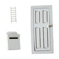 thumbnail image 3 of Accesorios para muebles de , accesorios de exhibición de puertas de madera, modelo de muebles de puerta de para escena de bricolaje, sala de estar, Estilo A CUTICAT puerta de la casa de muñecas, 3 of 7