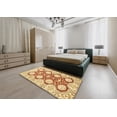 thumbnail image 4 of Ahgly Company Indoor Rectangle Abstract Mustard Yellow Oriental Area Rugs, 2' x 5', 4 of 6