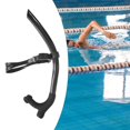 thumbnail image 1 of Entrenamiento de natación snorkel frontal central no es deslizamiento en la piscina, boquilla de silicona de buceo de agua abierta válvula de purga Negro, 1 of 8