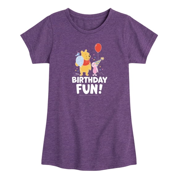 Winnie the Pooh - Birthday Fun - Toddler Girls Fitted Short Sleeve T-Shirt