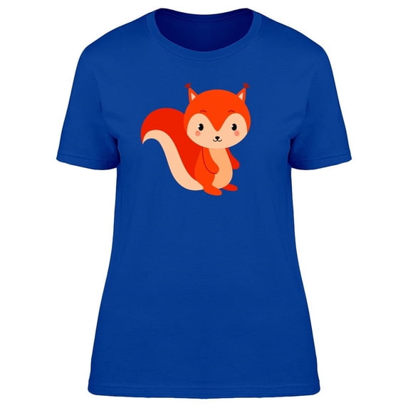Adorable Baby Squirrel Cartoon T-Shirt Women -Image by Shutterstock, Female Small